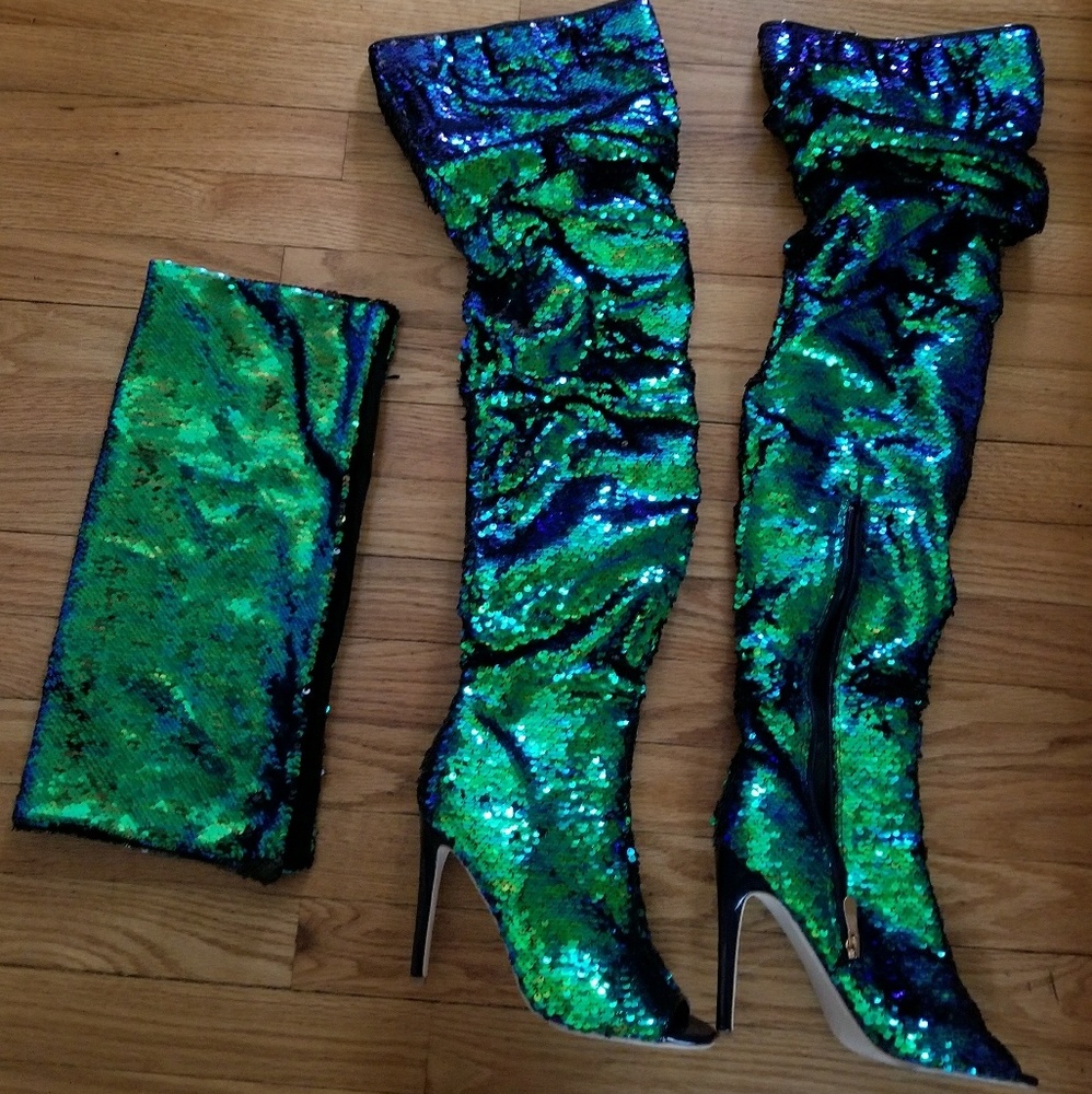 Open toe boots